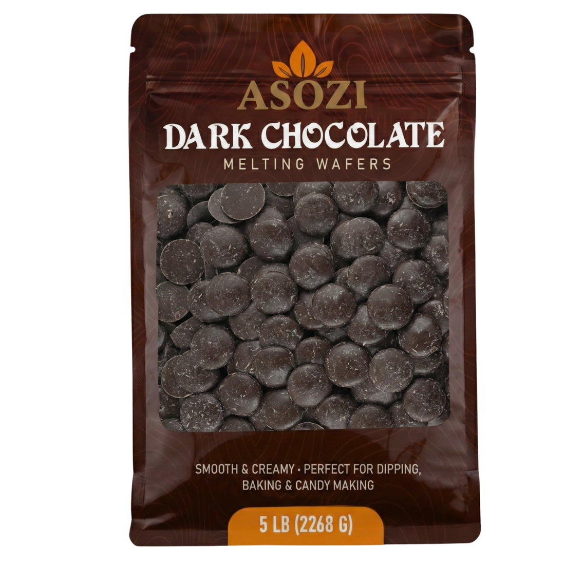 Dark Chocolate Melting Wafers 5lb – Smooth and Creamy, Perfect for Dipping, Baking, Candy Making, and Decorating Desserts – Ideal for Fountains, Coating, and Molded Chocolates