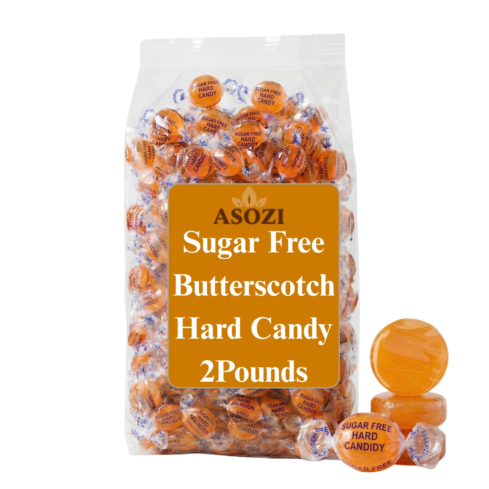 ASOZI Arcor Sugar Free Cinnamon Hard Candy- 1lb Bulk Sugar Free Hard Candy, Cinnamon Discs Individually Wrapped Keto And Diabetic Friendly, for Parties & Holidays