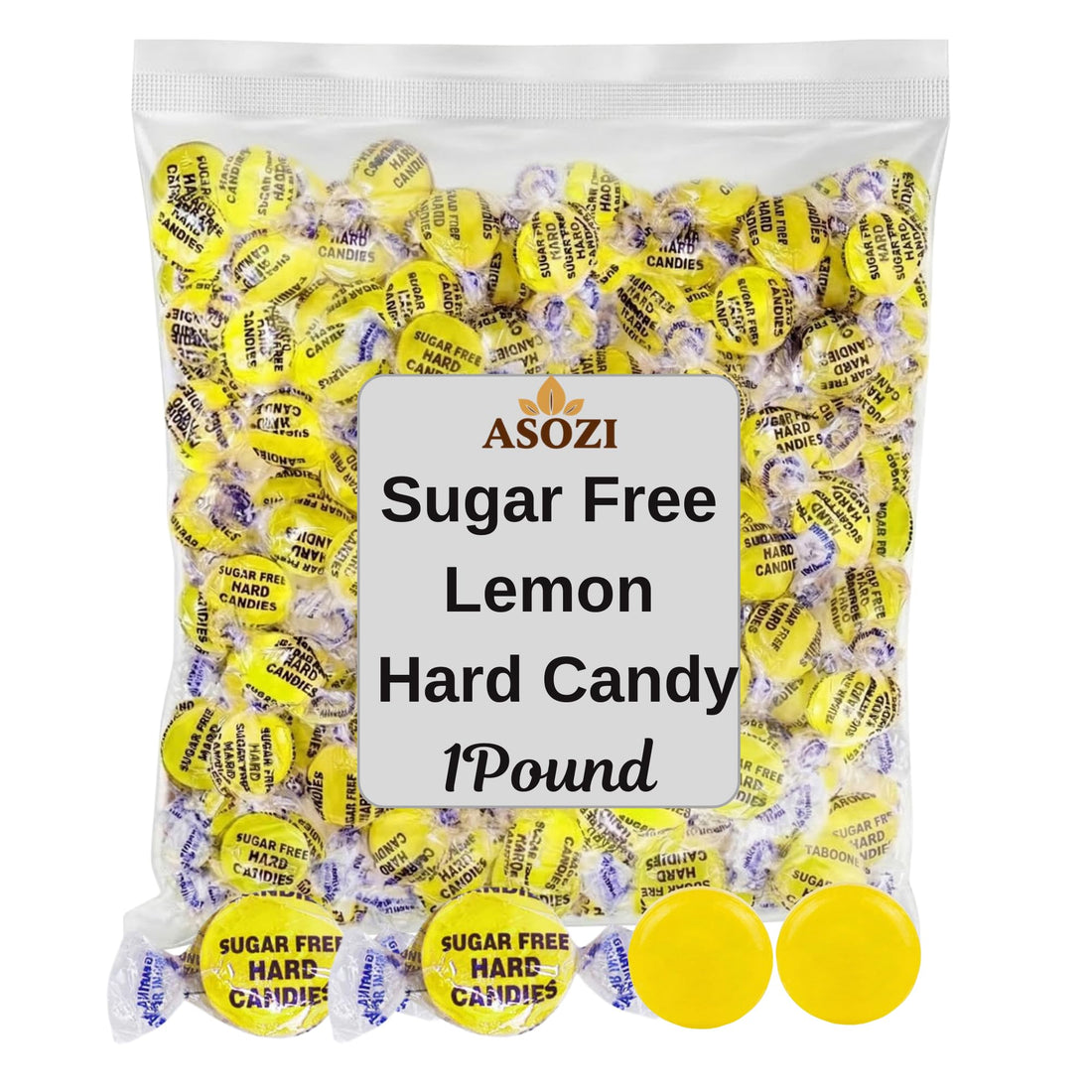 ASOZI Arcor Sugar Free Cinnamon Hard Candy- 1lb Bulk Sugar Free Hard Candy, Cinnamon Discs Individually Wrapped Keto And Diabetic Friendly, for Parties & Holidays