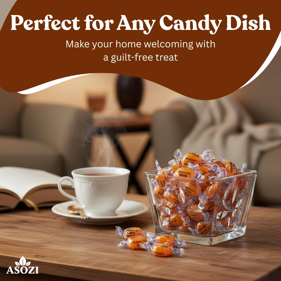ASOZI Arcor Sugar Free Cinnamon Hard Candy- 1lb Bulk Sugar Free Hard Candy, Cinnamon Discs Individually Wrapped Keto And Diabetic Friendly, for Parties & Holidays