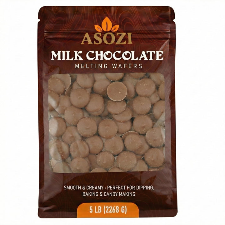 Dark Chocolate Melting Wafers 5lb – Smooth and Creamy, Perfect for Dipping, Baking, Candy Making, and Decorating Desserts – Ideal for Fountains, Coating, and Molded Chocolates