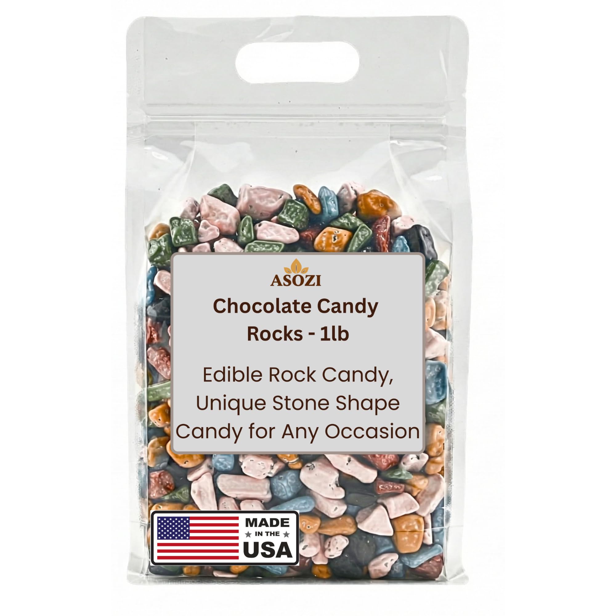 Chocolate Candy Rocks - 1lb Bag of Edible Rock Candy for Cake Decorating - Perfect Pop Chocolate Rocks for Desserts - Unique Stone Candy for Any Occasion