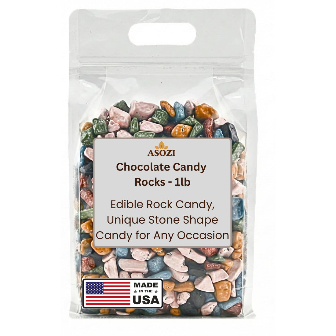 Chocolate Candy Rocks - 1lb Bag of Edible Rock Candy for Cake Decorating - Perfect Pop Chocolate Rocks for Desserts - Unique Stone Candy for Any Occasion