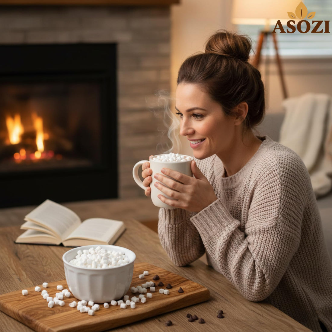 Mini Marshmallows for Hot Chocolate - Vanilla Flavored Dehydrated Marshmallow Bits 1Pound in Reusable Bag - Dried Mini Mallows - Perfect Topping for Cereal and Baked Treats by ASOZI