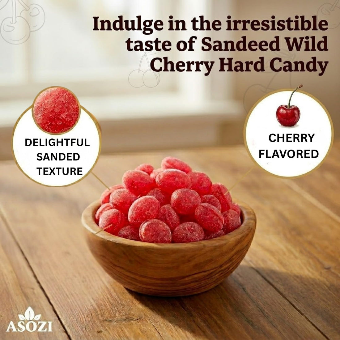 Wild Cherry Drops Hard Candy 2lb- Bulk Pack Claeys Old Fashioned Hard Candy - Cherry Candy Flavor- Sanded with Sugar - Perfect for Sore Throats