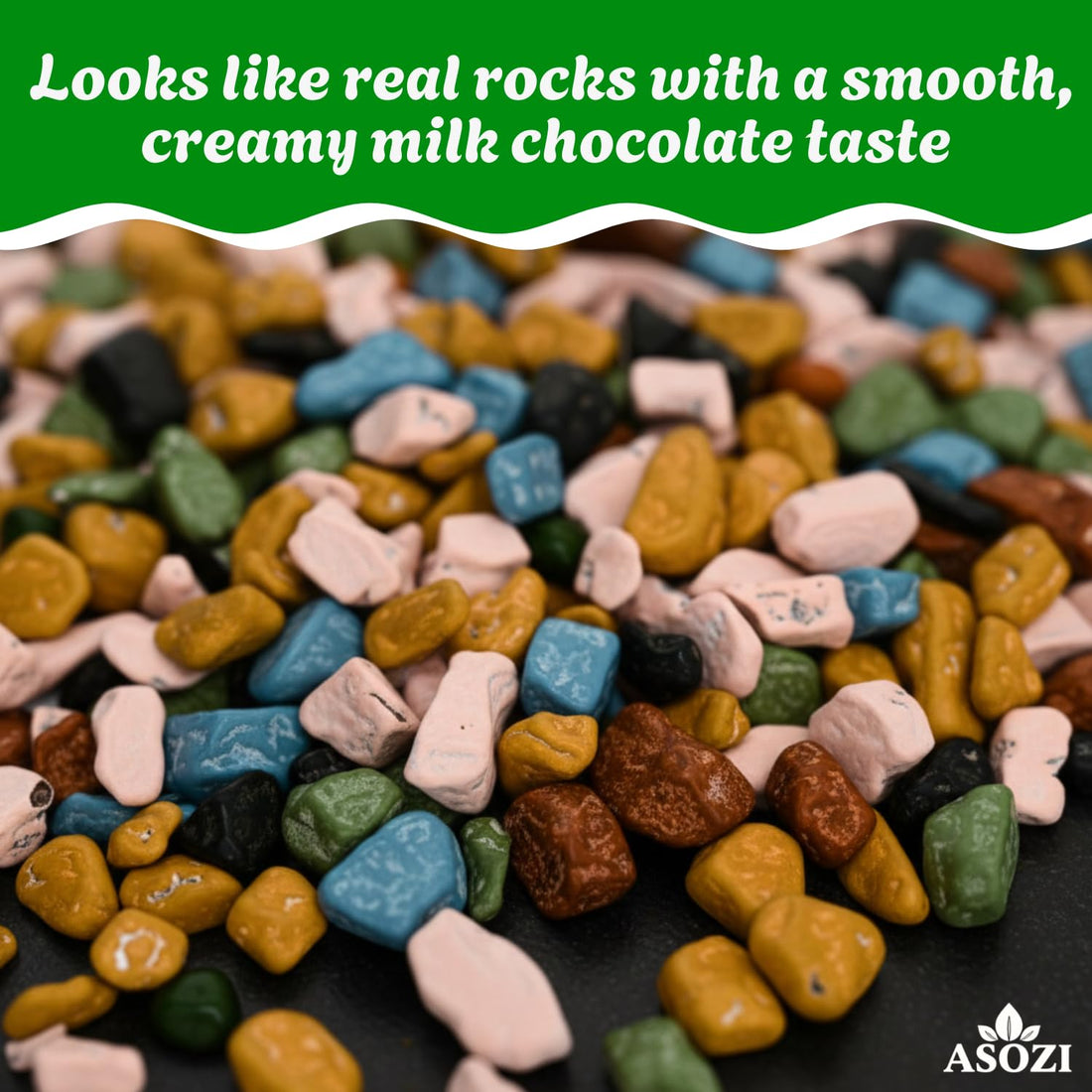 Chocolate Candy Rocks - 1lb Bag of Edible Rock Candy for Cake Decorating - Perfect Pop Chocolate Rocks for Desserts - Unique Stone Candy for Any Occasion