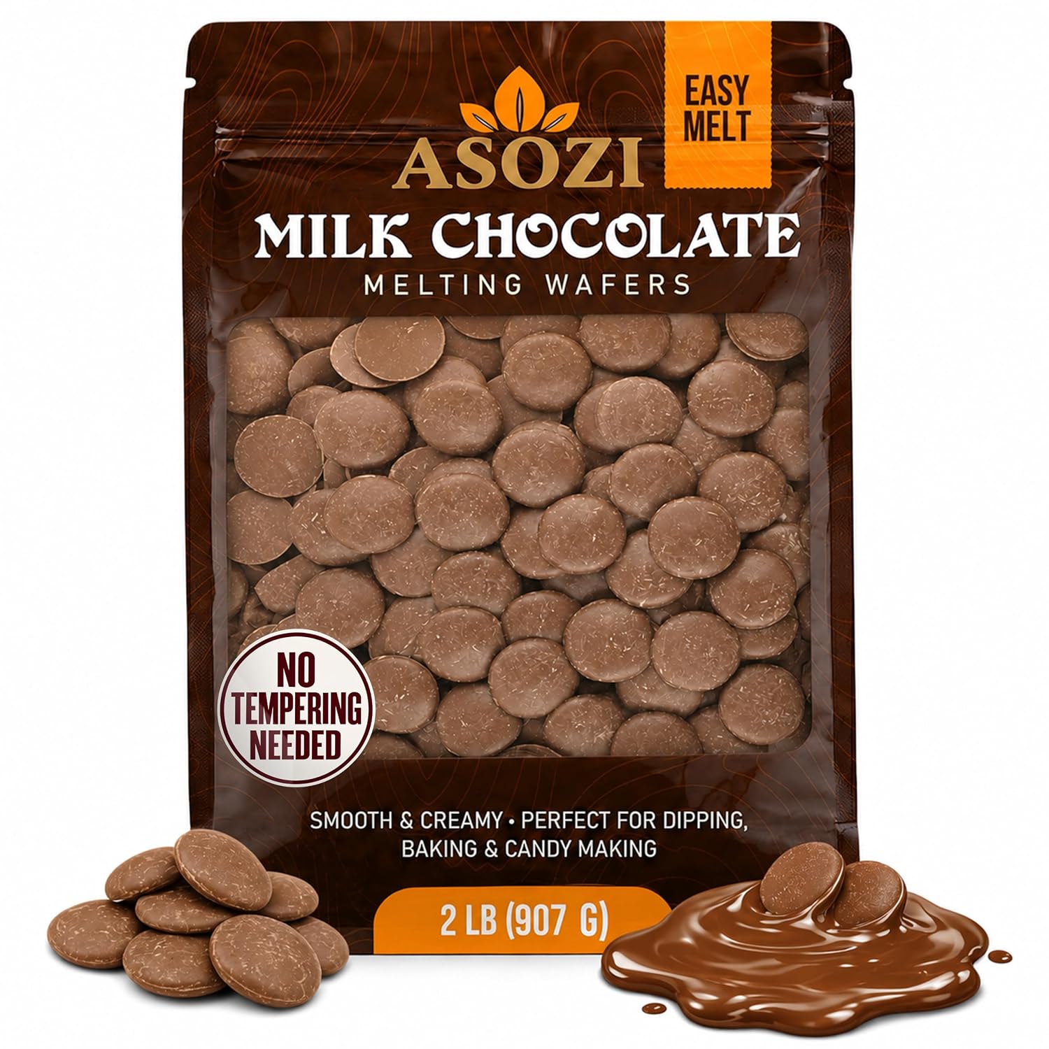 Dark Chocolate Melting Wafers 2lb | Candy Melts for Dipping & Baking