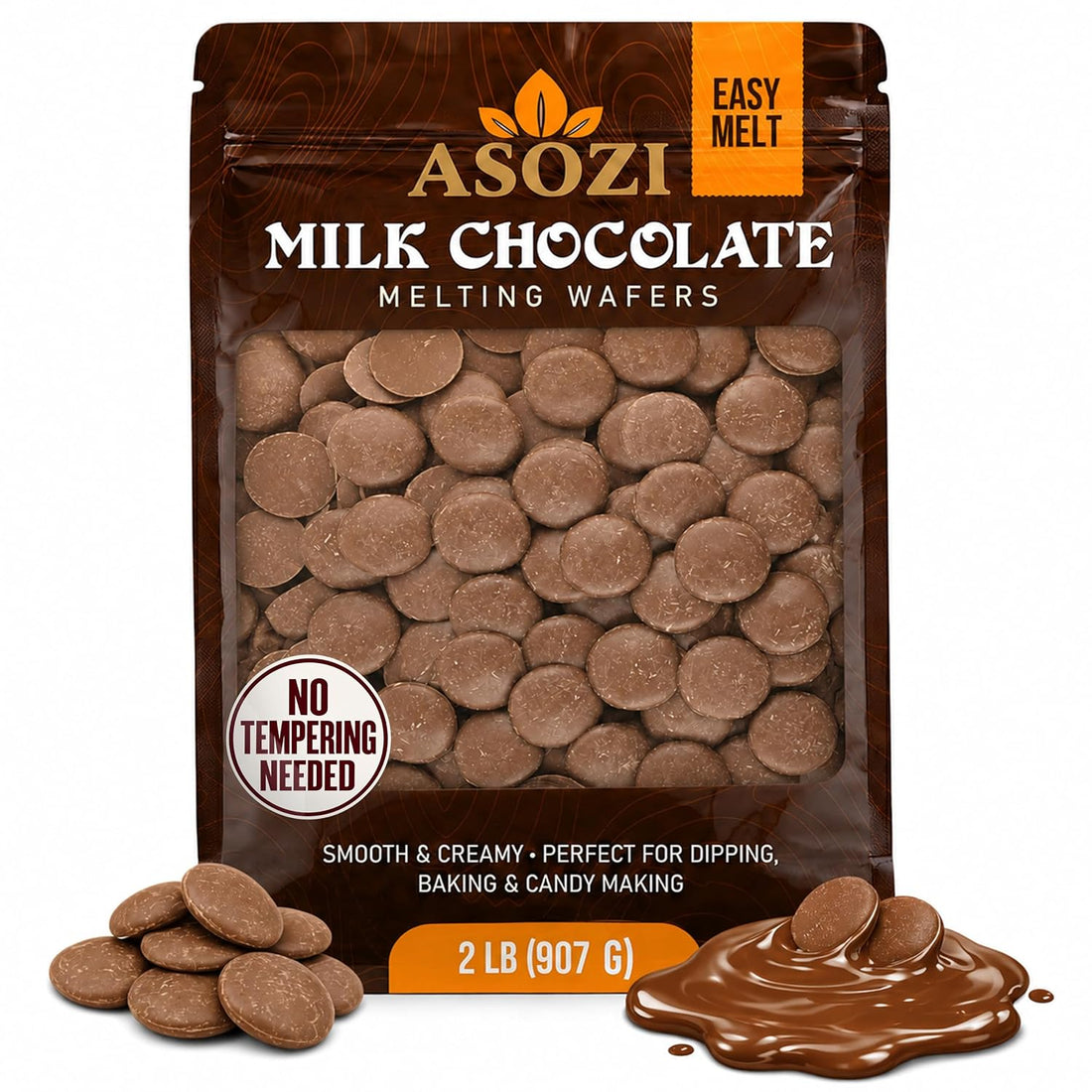 Dark Chocolate Melting Wafers 2lb | Candy Melts for Dipping & Baking