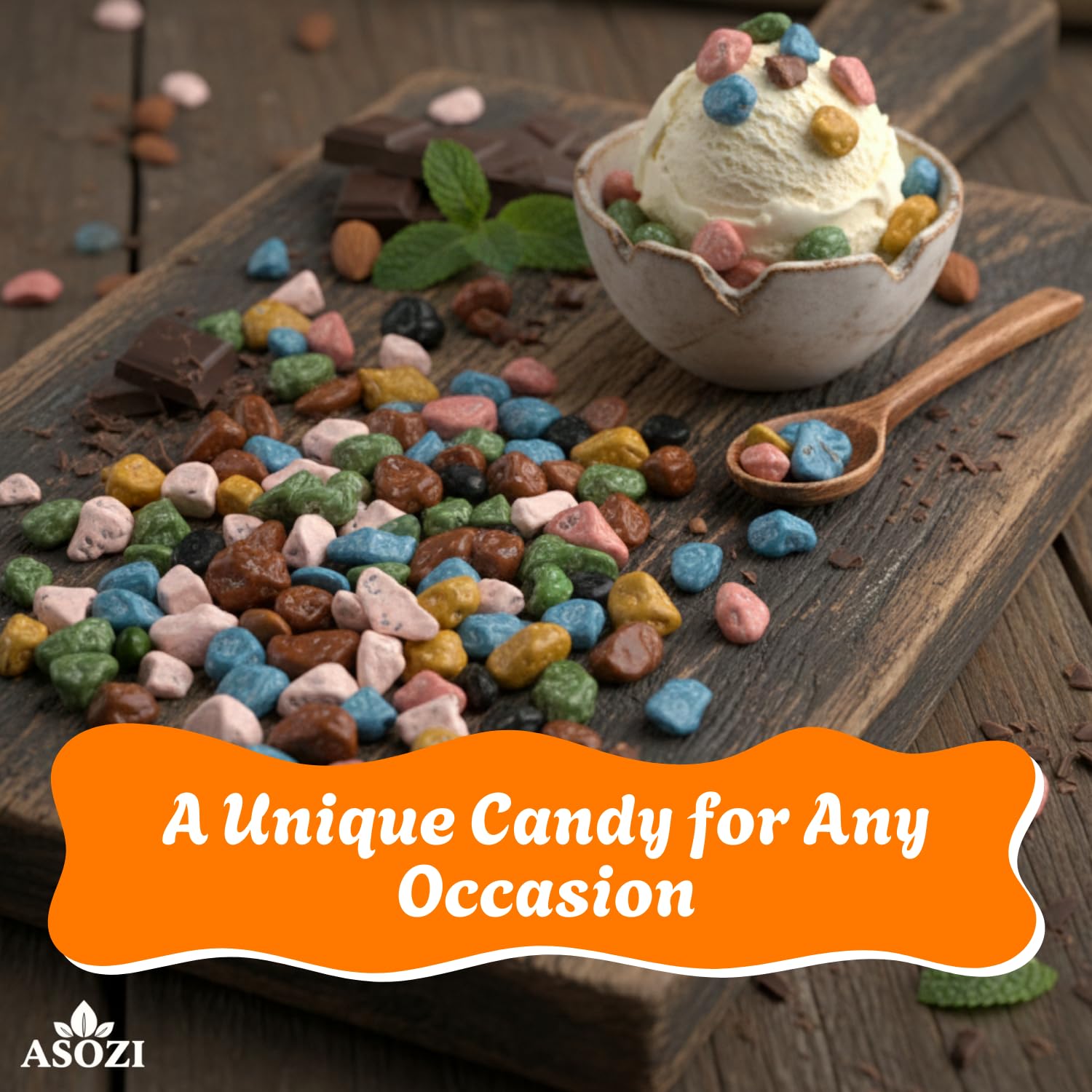 Chocolate Candy Rocks - 1lb Bag of Edible Rock Candy for Cake Decorating - Perfect Pop Chocolate Rocks for Desserts - Unique Stone Candy for Any Occasion