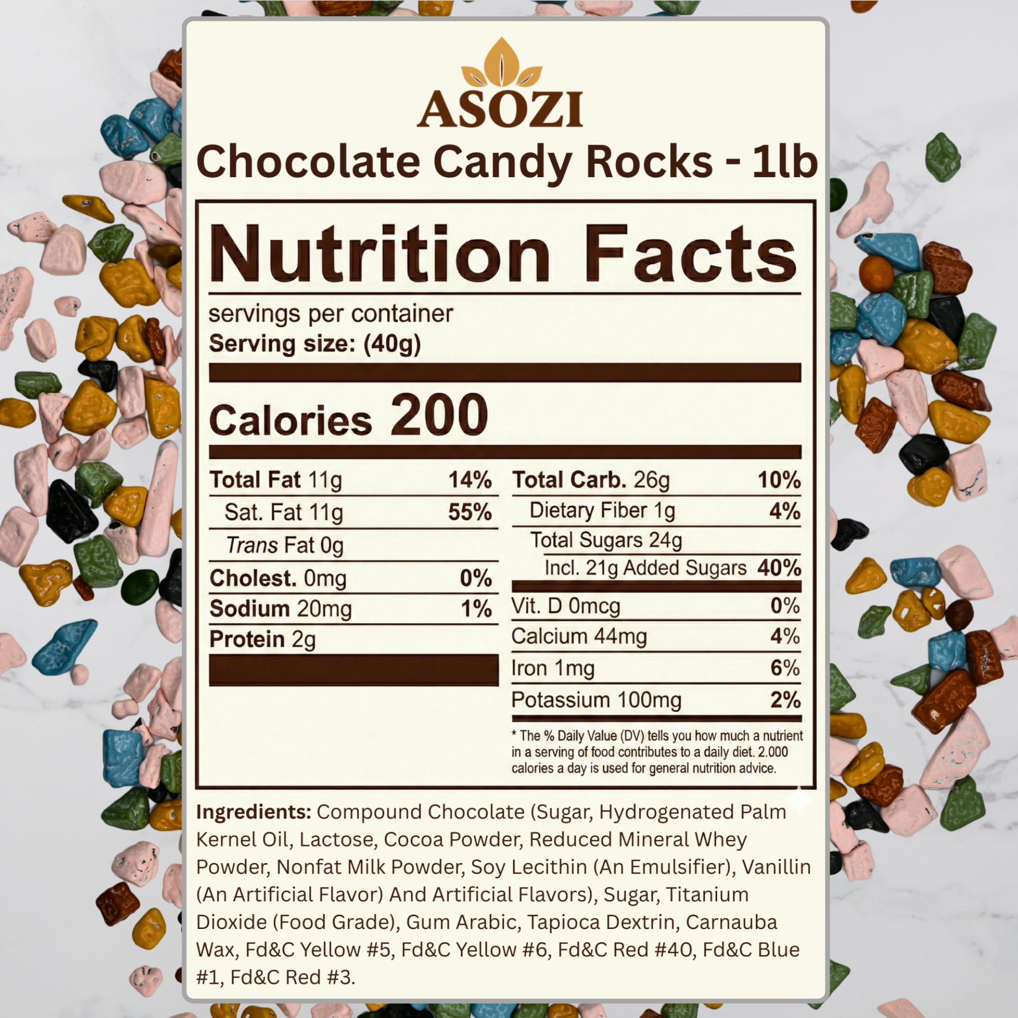 Chocolate Candy Rocks - 1lb Bag of Edible Rock Candy for Cake Decorating - Perfect Pop Chocolate Rocks for Desserts - Unique Stone Candy for Any Occasion