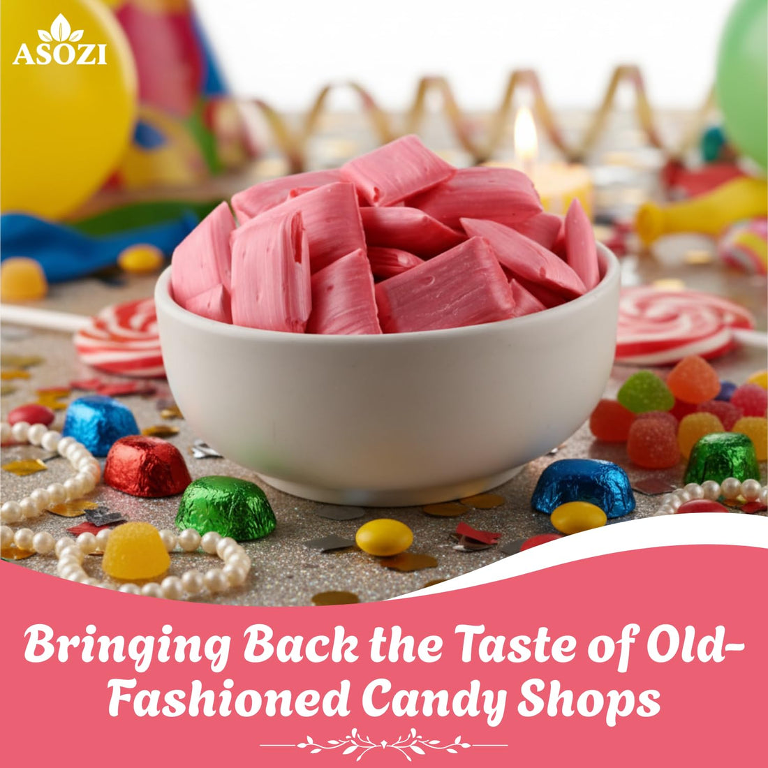 Old Fashioned Raspberry Chips Candy 1lb - Nostalgic Sweet Treat with Crispy Texture - Perfect for Sweet Treats Gift, Celebrations, and Holiday Festivities, (Raspberry)
