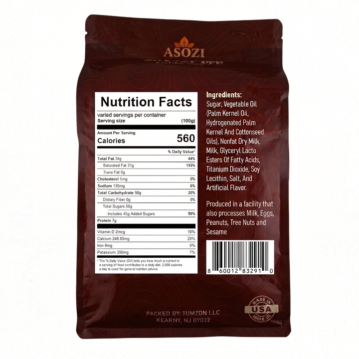 Dark Chocolate Melting Wafers 5lb – Smooth and Creamy, Perfect for Dipping, Baking, Candy Making, and Decorating Desserts – Ideal for Fountains, Coating, and Molded Chocolates