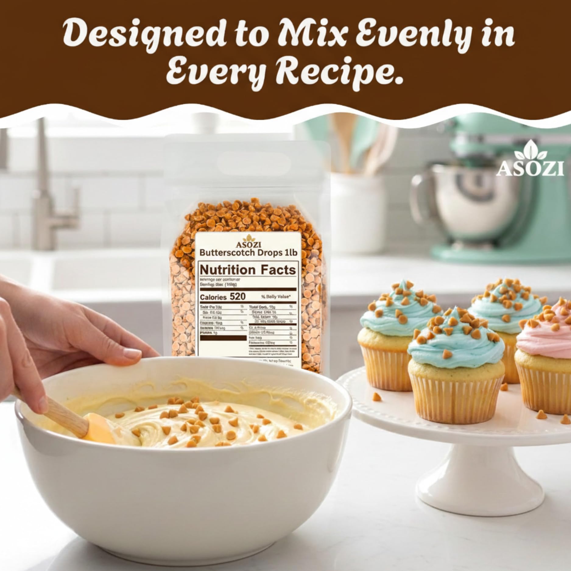 Green Mint Baking Chips - Small Drops for Baking and Candy - 4,000 Drops/Lb Mint Chocolate Chips