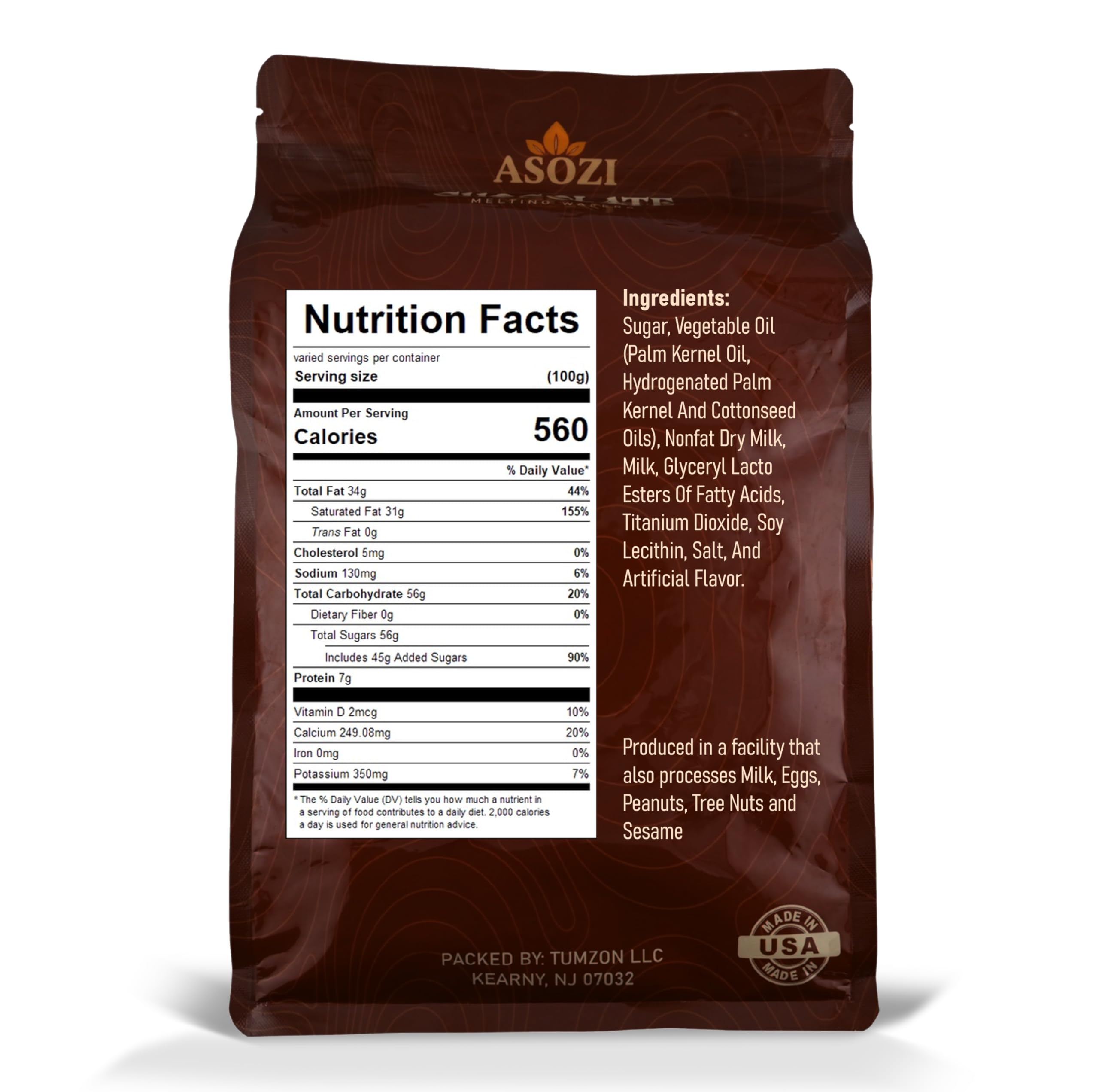 Dark Chocolate Melting Wafers 5lb – Smooth and Creamy, Perfect for Dipping, Baking, Candy Making, and Decorating Desserts – Ideal for Fountains, Coating, and Molded Chocolates