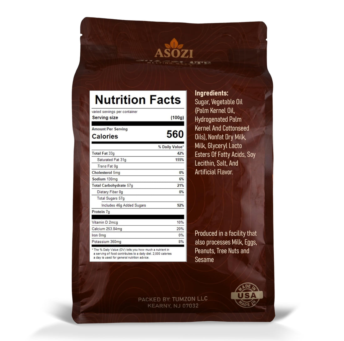 Dark Chocolate Melting Wafers 5lb – Smooth and Creamy, Perfect for Dipping, Baking, Candy Making, and Decorating Desserts – Ideal for Fountains, Coating, and Molded Chocolates