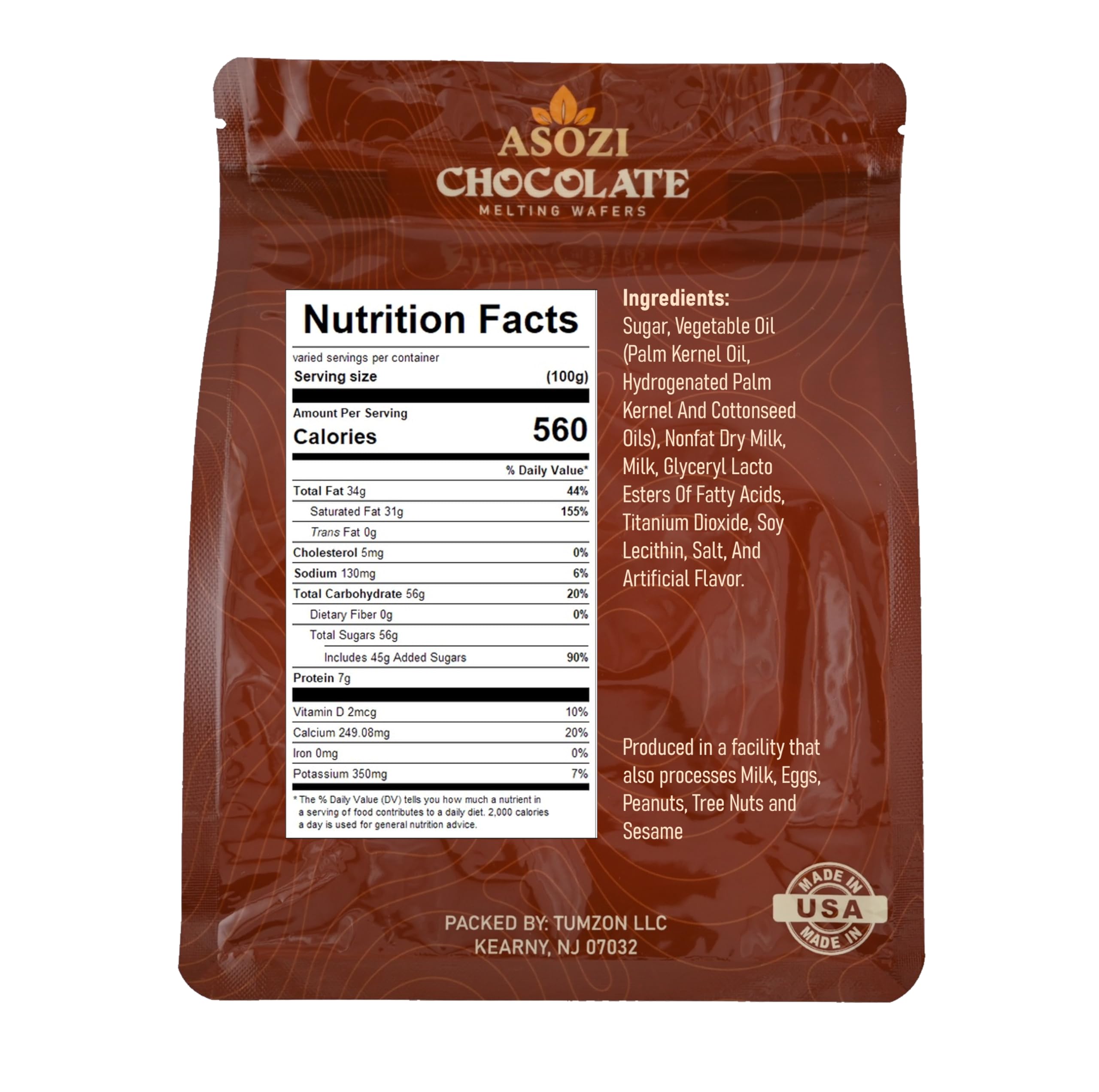 Super White Chocolate Melting Wafers 2lb – Smooth and Creamy, Perfect for Dipping, Baking, Candy Making, and Decorating Desserts – Ideal for Fountains, Coating, and Molded Chocolates