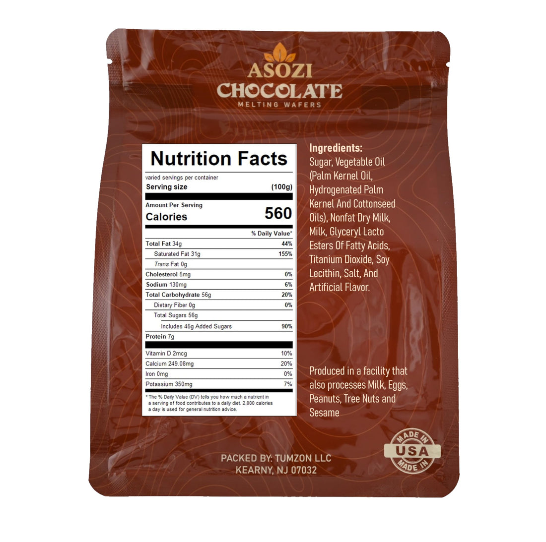 Super White Chocolate Melting Wafers 2lb – Smooth and Creamy, Perfect for Dipping, Baking, Candy Making, and Decorating Desserts – Ideal for Fountains, Coating, and Molded Chocolates